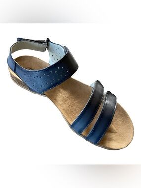 Navy Leather Propet Comfort Sandals